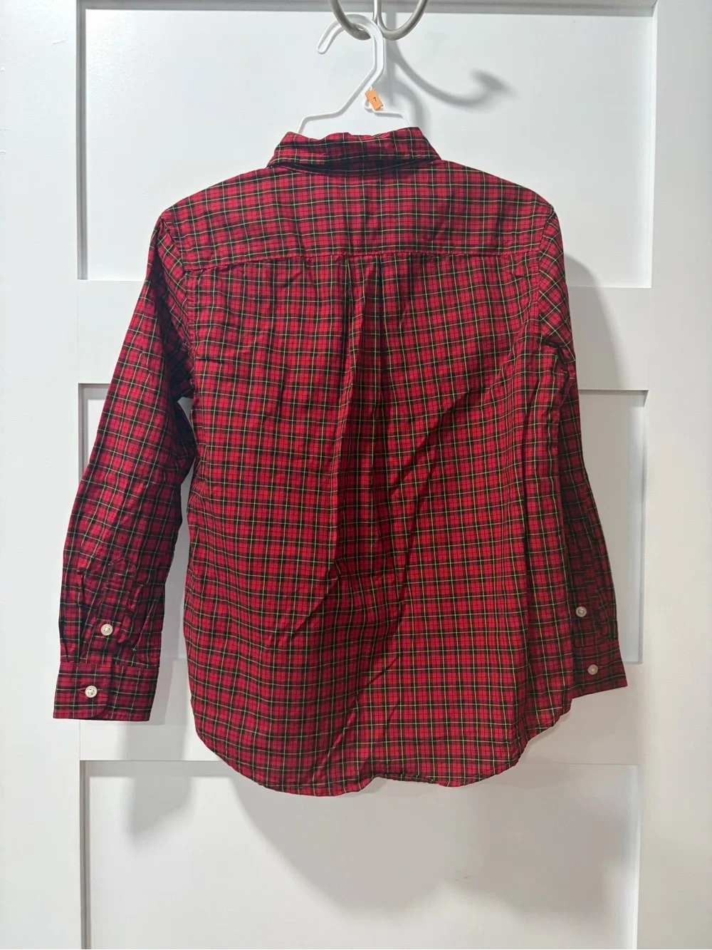 Boys Polo Red Plaid Button-Down Shirt